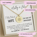 Wife on Our 21st Anniversary Jewelry, Wife Anniversarry Gift, Wife Wedding Anniversary Gift from Husband, Wife  Anniversarry Necklace Gift