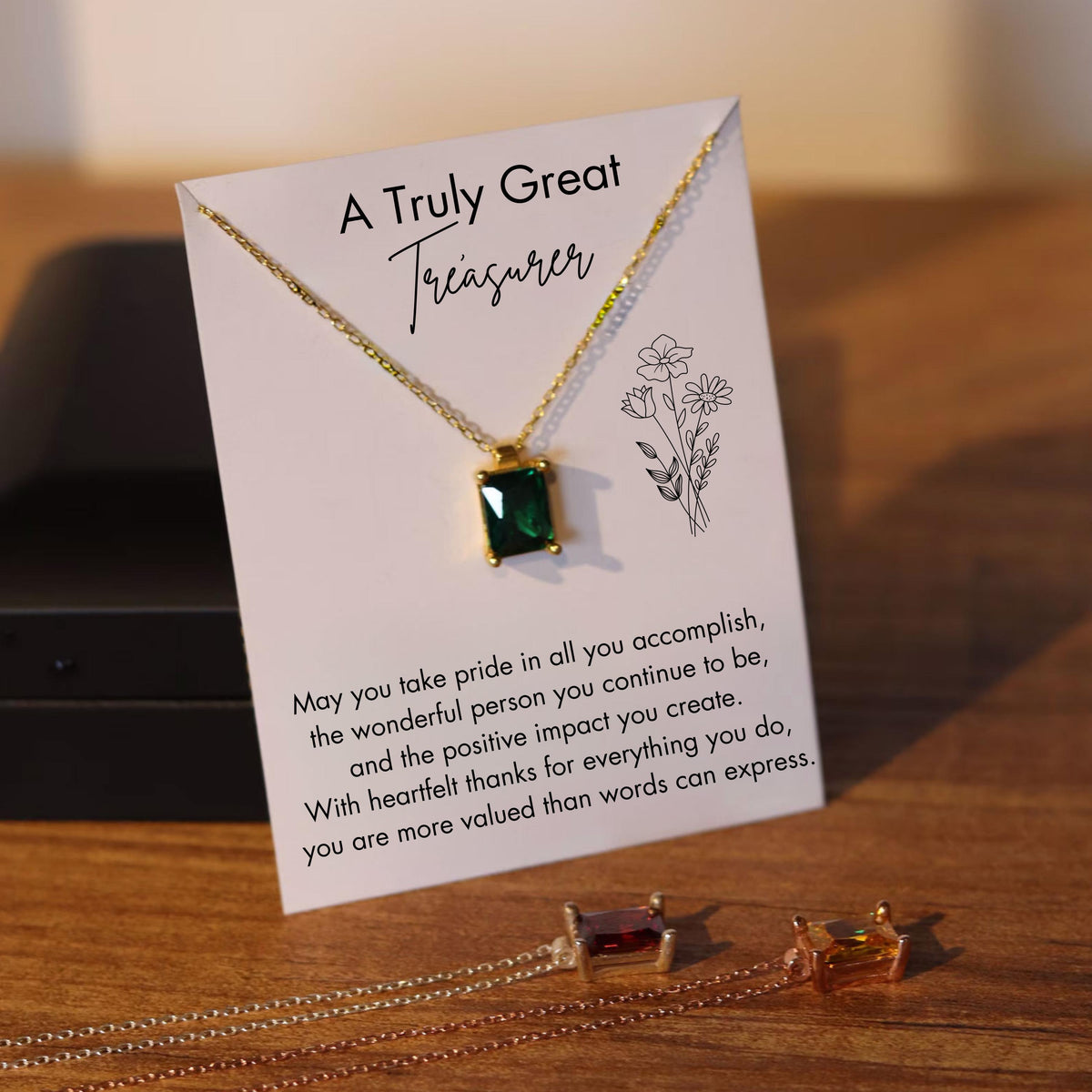 Treasurer Necklace Gift, Treasurer Leaving Gift, Treasurer Birthday Gift, Necklace for Female Treasurer Thank You Gift from Company