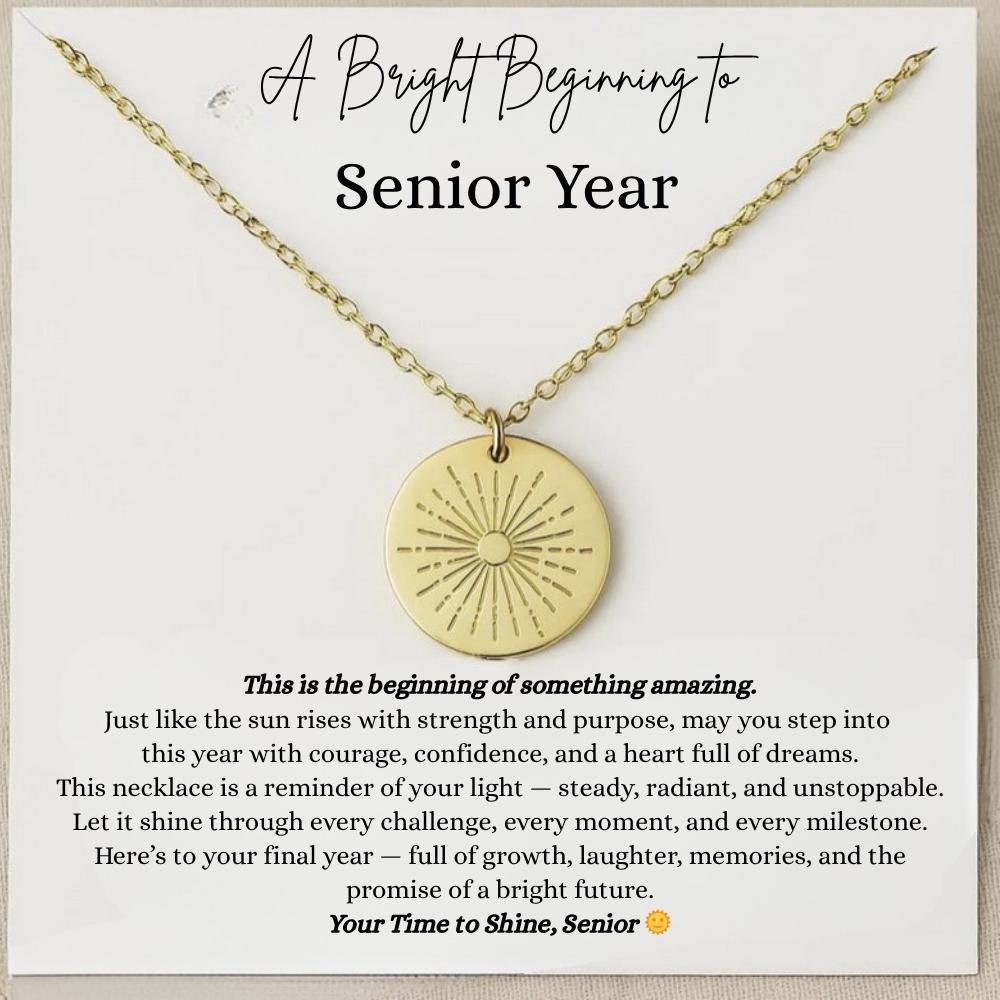First Day of Senior Year Gift, First Day Of 12th Grade Gift, Senior Year Gift for Girls, First Day Of 12th Grade Daughter  Silver Necklace