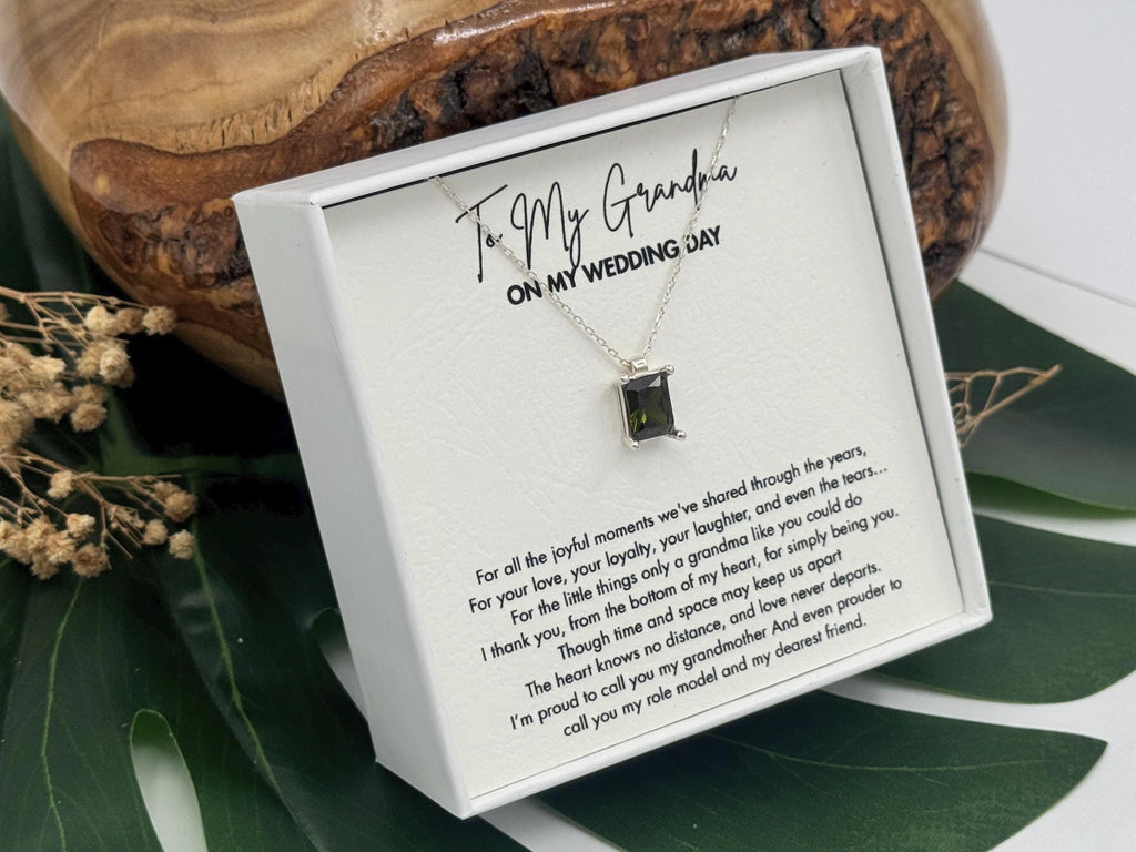 Grandmother of the Bride Necklace gift,  Sentimental Grandma of the Bride Jewelry, Rehearsal Dinner Bridal Party Jewelry,