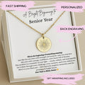 First Day of Senior Year Gift, First Day Of 12th Grade Gift, Senior Year Gift for Girls, First Day Of 12th Grade Daughter  Silver Necklace