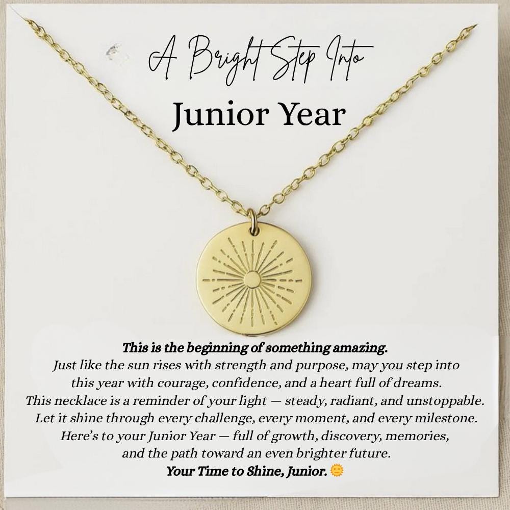 First Day of Junior Year Gift, First Day Of 11th Grade Gift, Junior Year Gift for Girls, First Day Of 11tth Grade Daughter Silver Necklace
