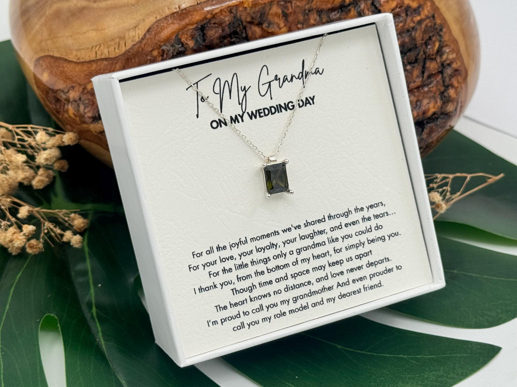 Grandmother of the Bride Necklace gift,  Sentimental Grandma of the Bride Jewelry, Rehearsal Dinner Bridal Party Jewelry,
