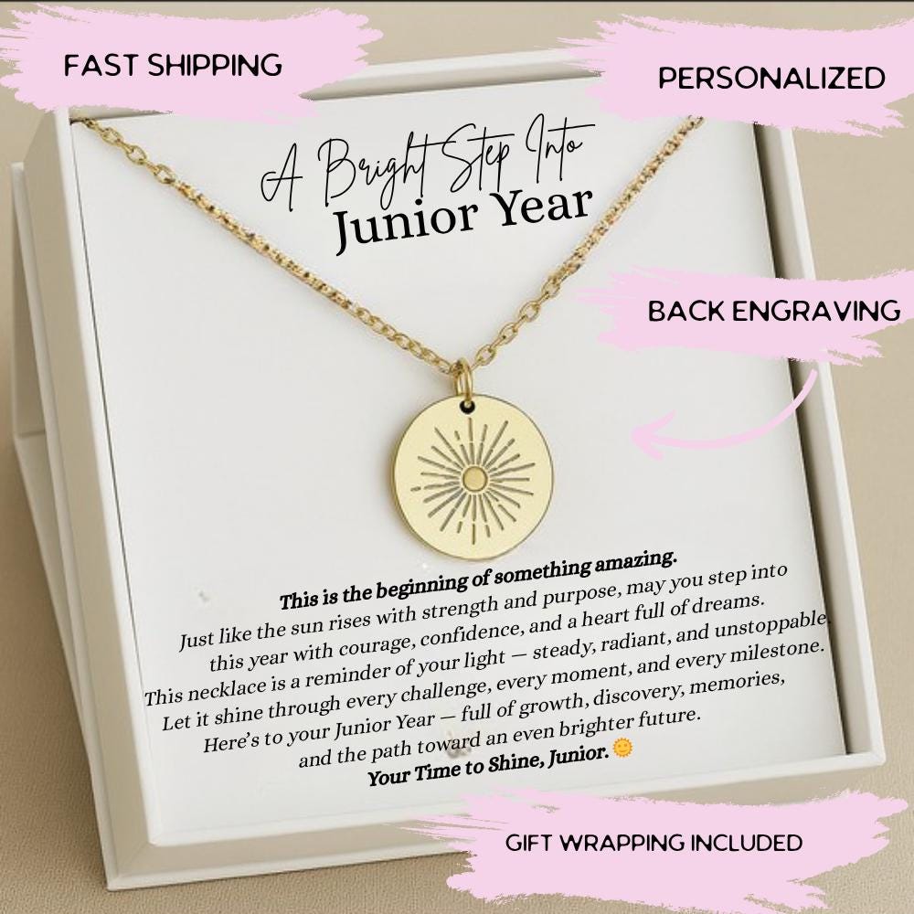 First Day of Junior Year Gift, First Day Of 11th Grade Gift, Junior Year Gift for Girls, First Day Of 11tth Grade Daughter Silver Necklace