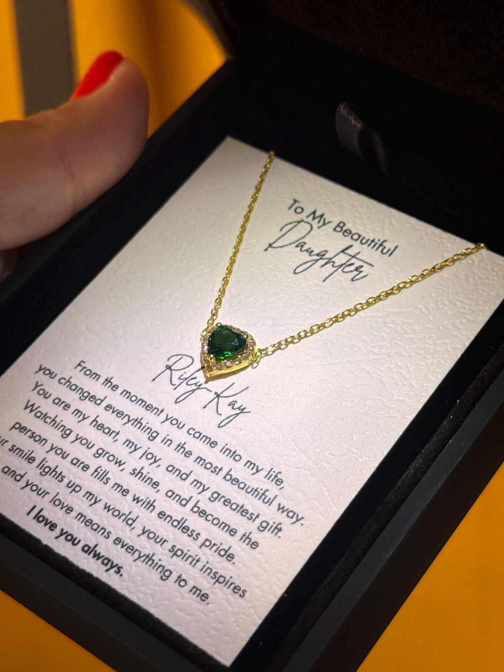 Daughter Heart Necklace, Daughter Jewelry from Mom , Daughter Christmas Birthday Jewelry from Dad, Unique Daughter Silver Gift,