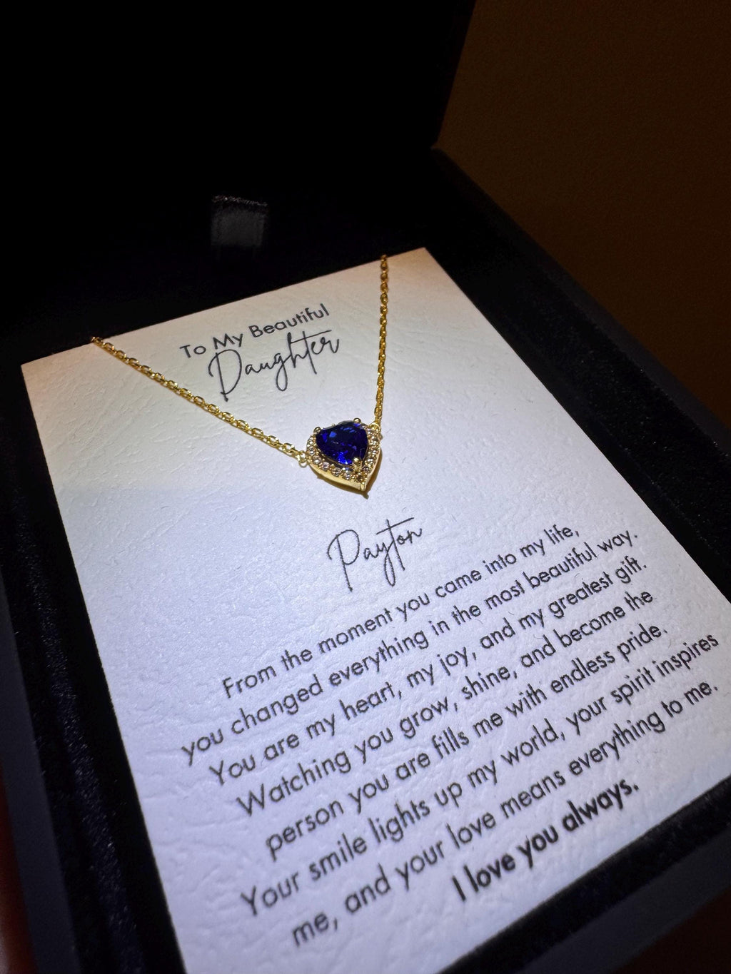 Daughter Heart Necklace, Daughter Jewelry from Mom , Daughter Christmas Birthday Jewelry from Dad, Unique Daughter Silver Gift,