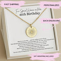 45th Birthday Gift for Woman, 45 Year Old Jewelry, Meaningful 45th Birthday Present, 45th Birthday Sun Necklace with Back Engraving