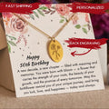 50th Birthday Silver Birthflower Necklace, Women 50th Birthday Jewelry,  Friend turning 50 Gift for Women