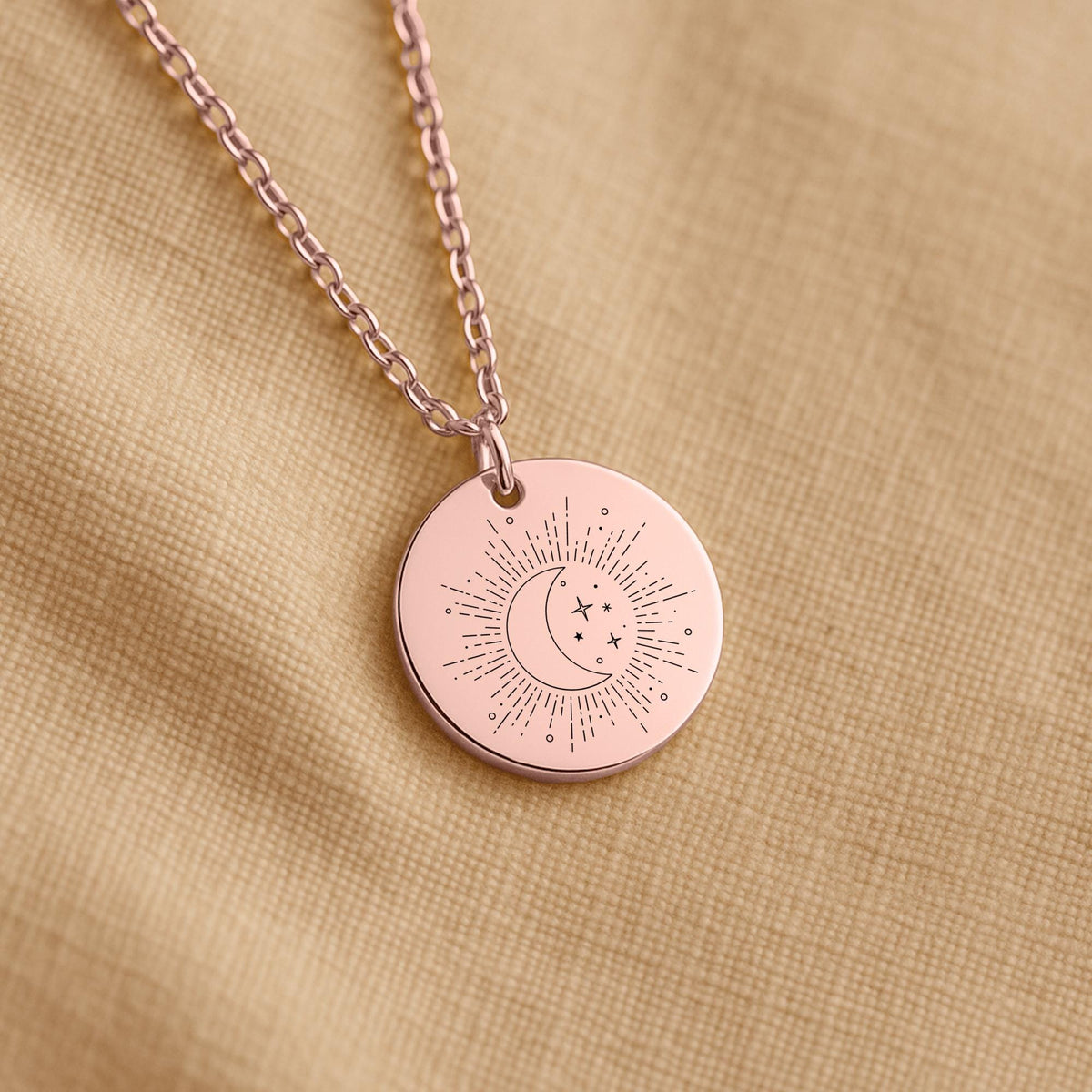 Patenkind Halskette Sonne & Mond – Geschenk für Patenkind zur Einschulung, Schulabschluss oder zum Geburtstag – 925 Sterlingsilber Kette