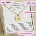 Every Day is a New Beginning, Inspirational Gift, Positivity & Hope Jewelry, New Job Gift, Going Away Necklace
