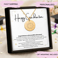 Silver Graduation Necklace Gift for Girl, Meaningful 925 Sterling Silver Graduation Necklace, College & High School, Phd Jewelry