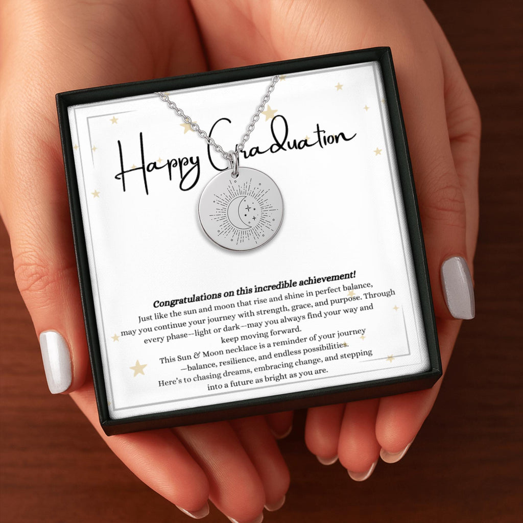 Silver Graduation Necklace Gift for Girl, Meaningful 925 Sterling Silver Graduation Necklace, College & High School, Phd Jewelry